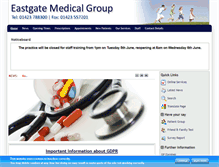 Tablet Screenshot of eastgatemedicalgroup.co.uk